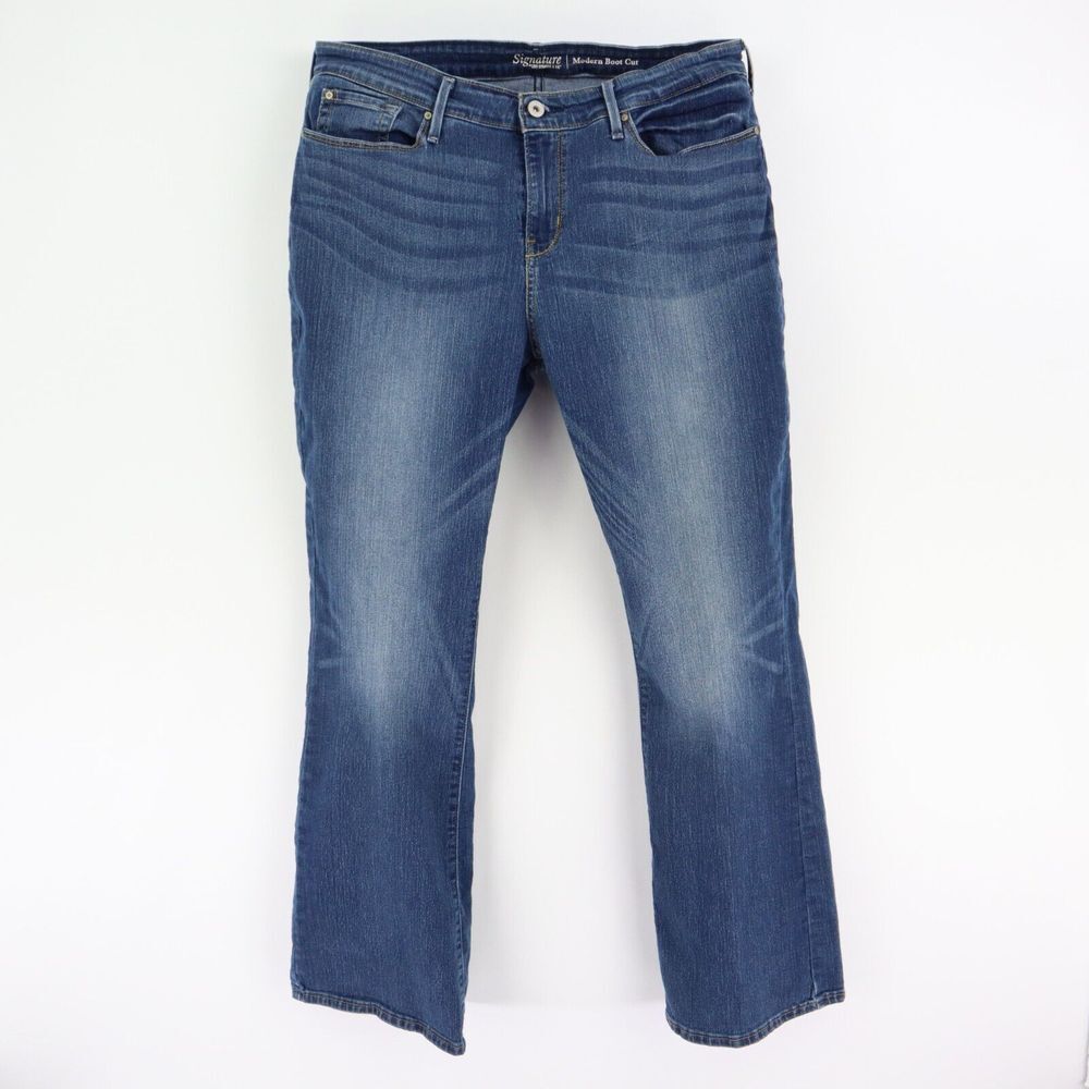 Signature by Levi Strauss & Co.‎ Jeans Mid Rise Bootcut Modern Womens WAIST: 35